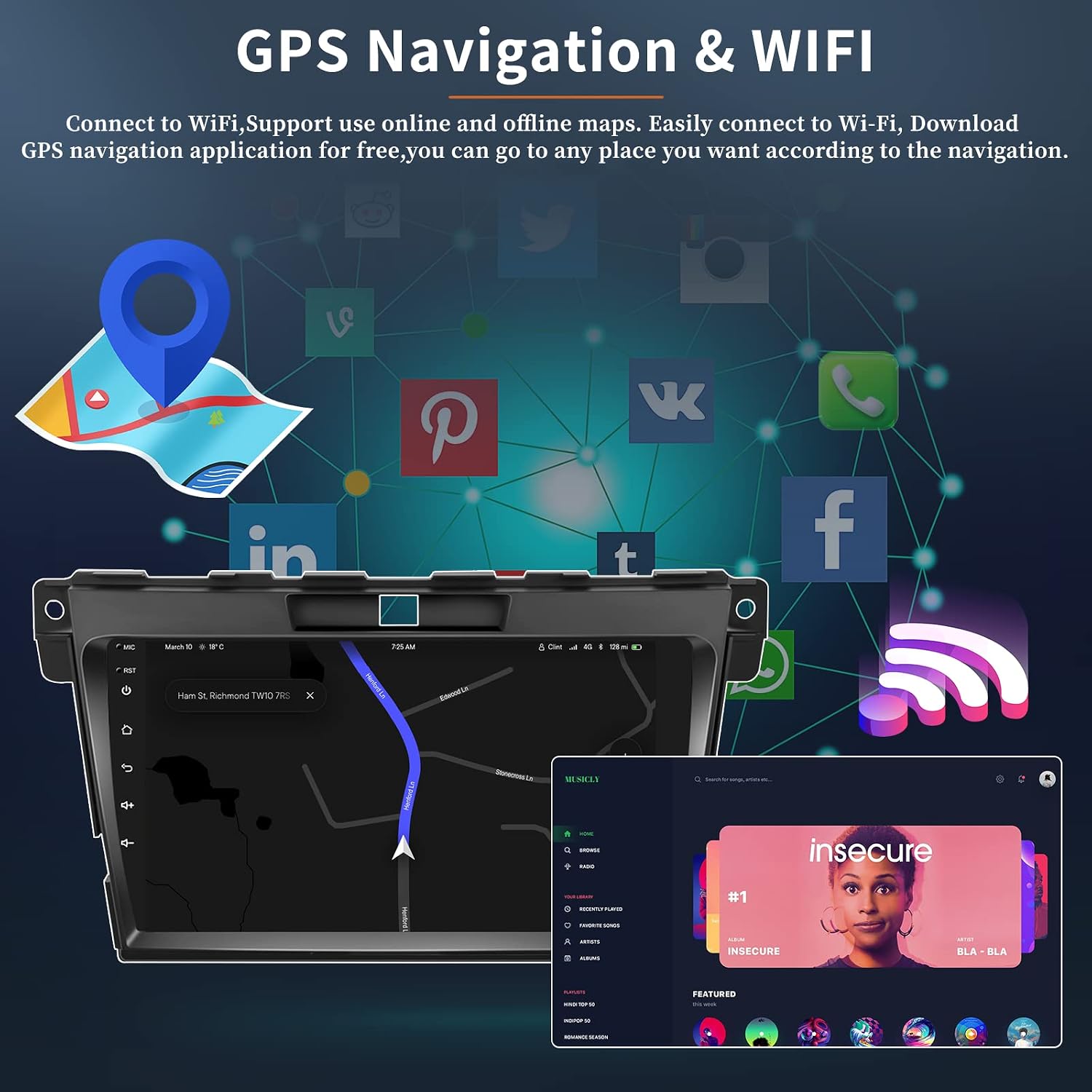 android 11 car stereo for mazda cx 7 2008 2015 with iosandroid mirror link9 hd 1080p touchscreen car radio with wifigps navigationbluetoothfm ra