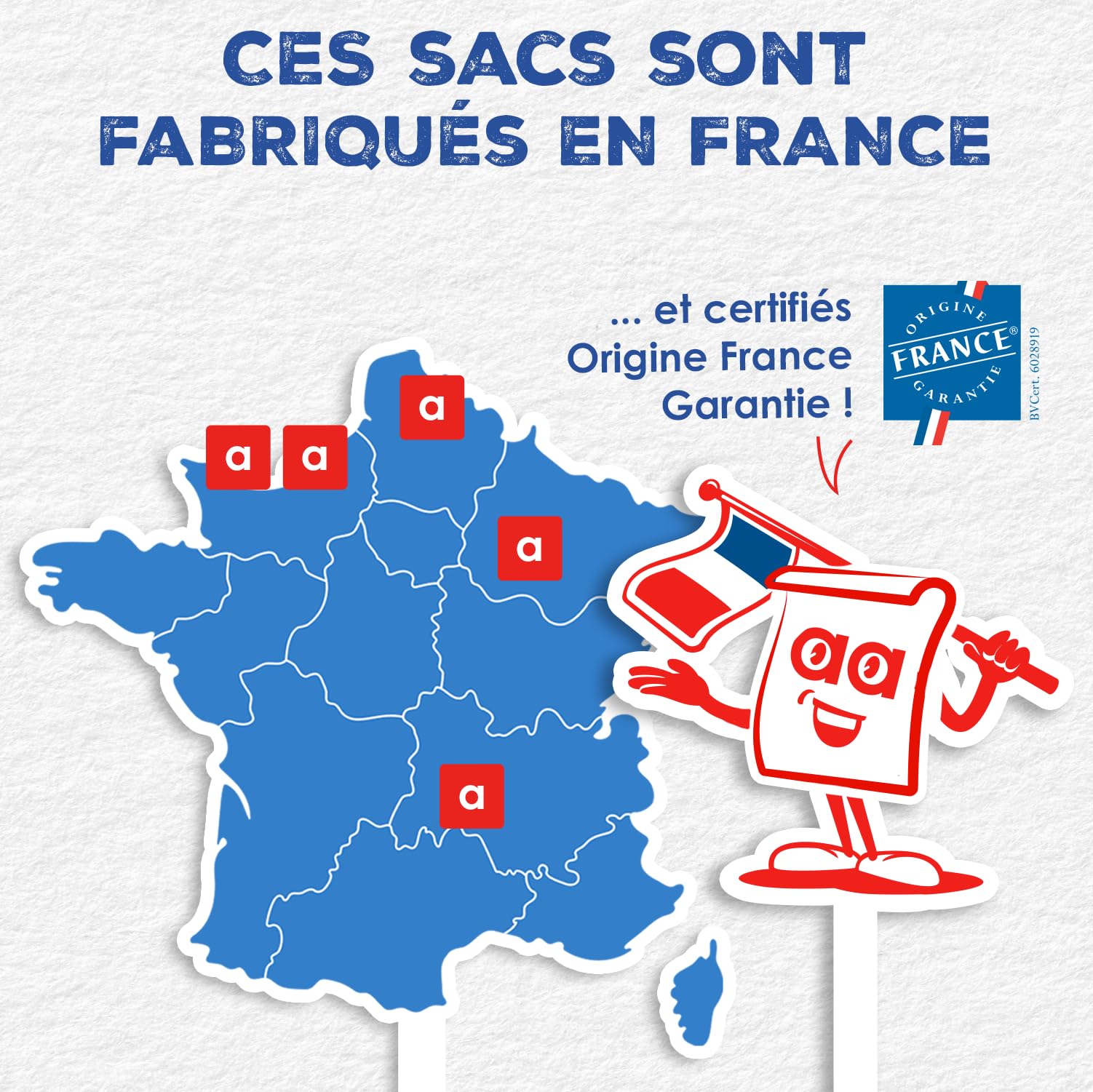 Alfapac - Set di 15 sacchetti per congelazione, materiale di origine vegetale, formato XXL, prodotto in Francia, 42 x 70 cm