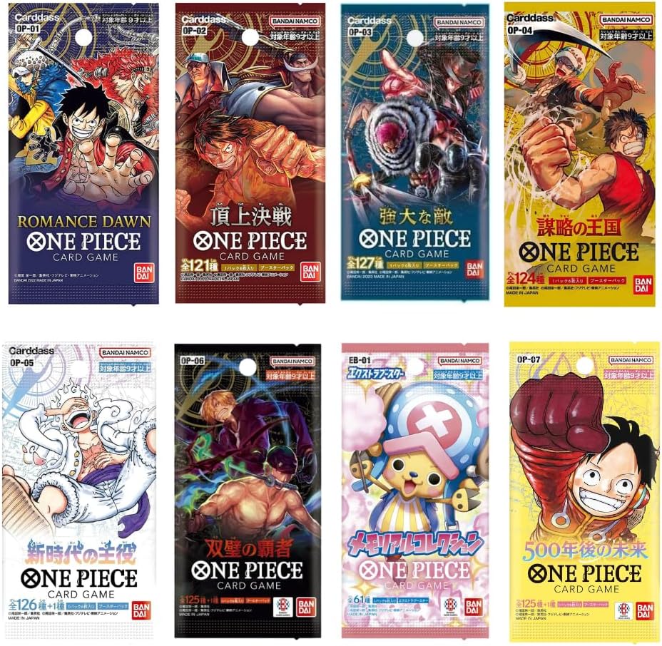 One Piece Cards Pack Bundle: Ideal for One Piece TCG Enthusiasts, Anime Fans, Card Collectors, Comprehensive One Piece Card Collection by TraderzTCG (8 Pack Bundle)