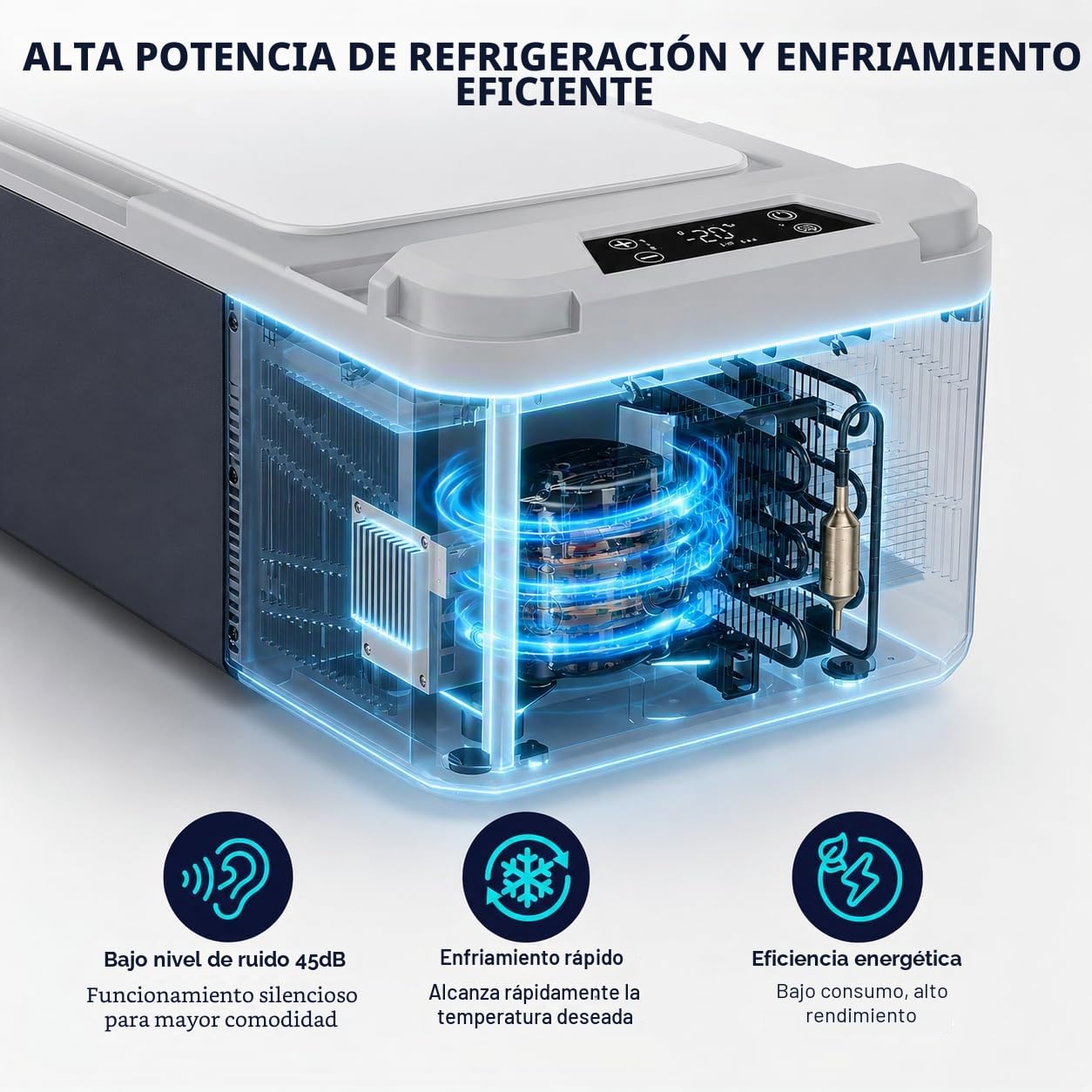 AS Mini nevera con compresor 12 V 24 V 230 V portátil eléctrica para coche, pequeño refrigerador con control por aplicación, 15 litros