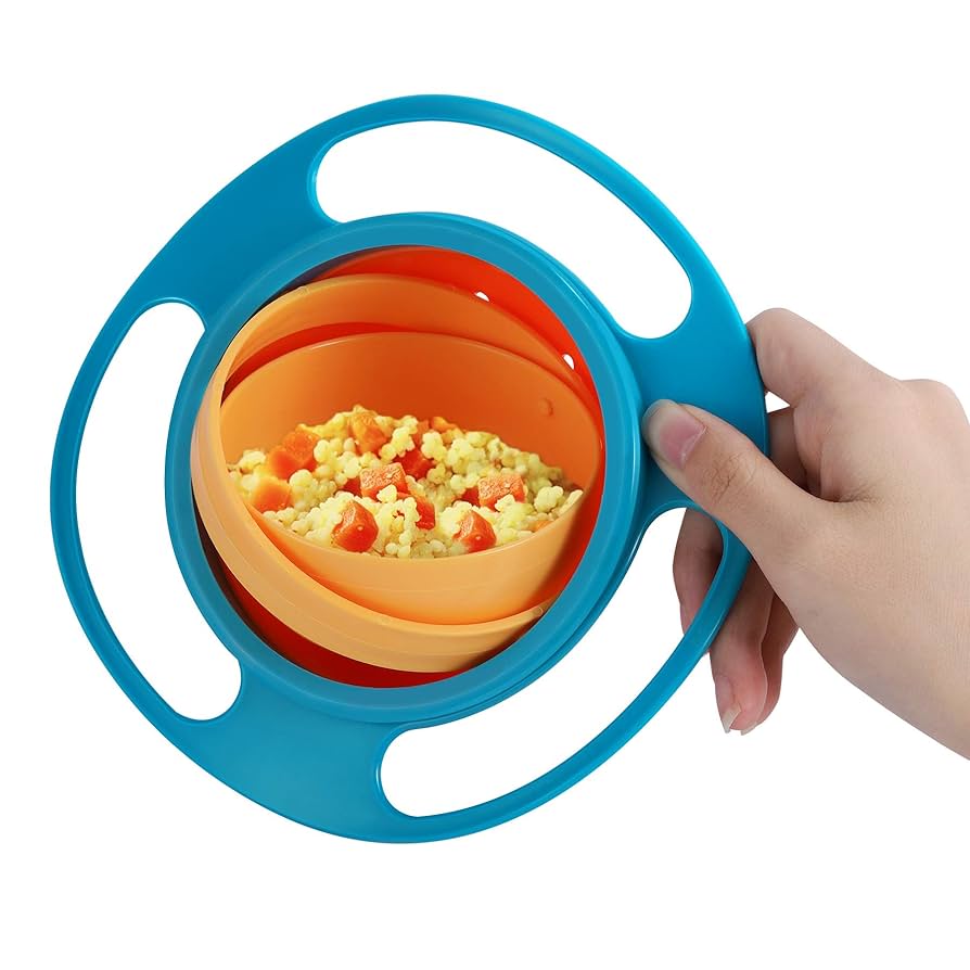Non Toxic Kids Anti Spill Bowl/Plastic Gyro Baby Bowl/360 Degree Rotating Spill Proof Baby Gyro Bowl At U20b9 35/piece | Baby Bowl In New Delhi | ID: 24258873012