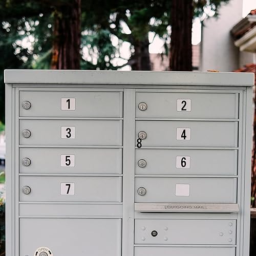 Miniatura 9 de Adhesivo de vinilo reflectante negro con número de 4 x 2 pulgadas, adhesivo autoadhesivo impermeable, letreros de puerta de casa, números de