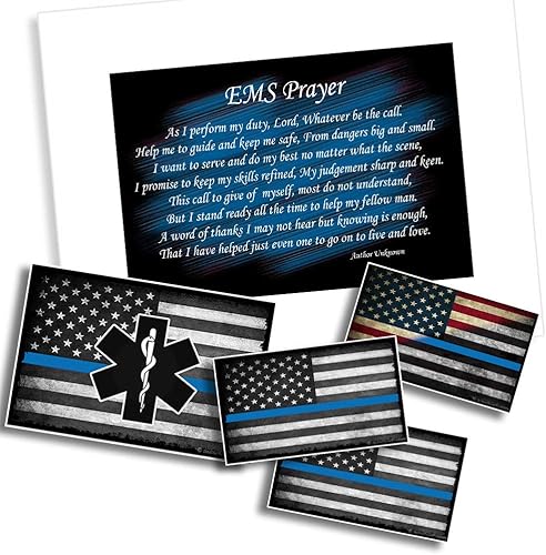 Miniatura 4 de EMS Star of Life Padfolio Memo Pad Holder Portafolio EMS Oración Impresión Póster EMS Paquete de calcomanías