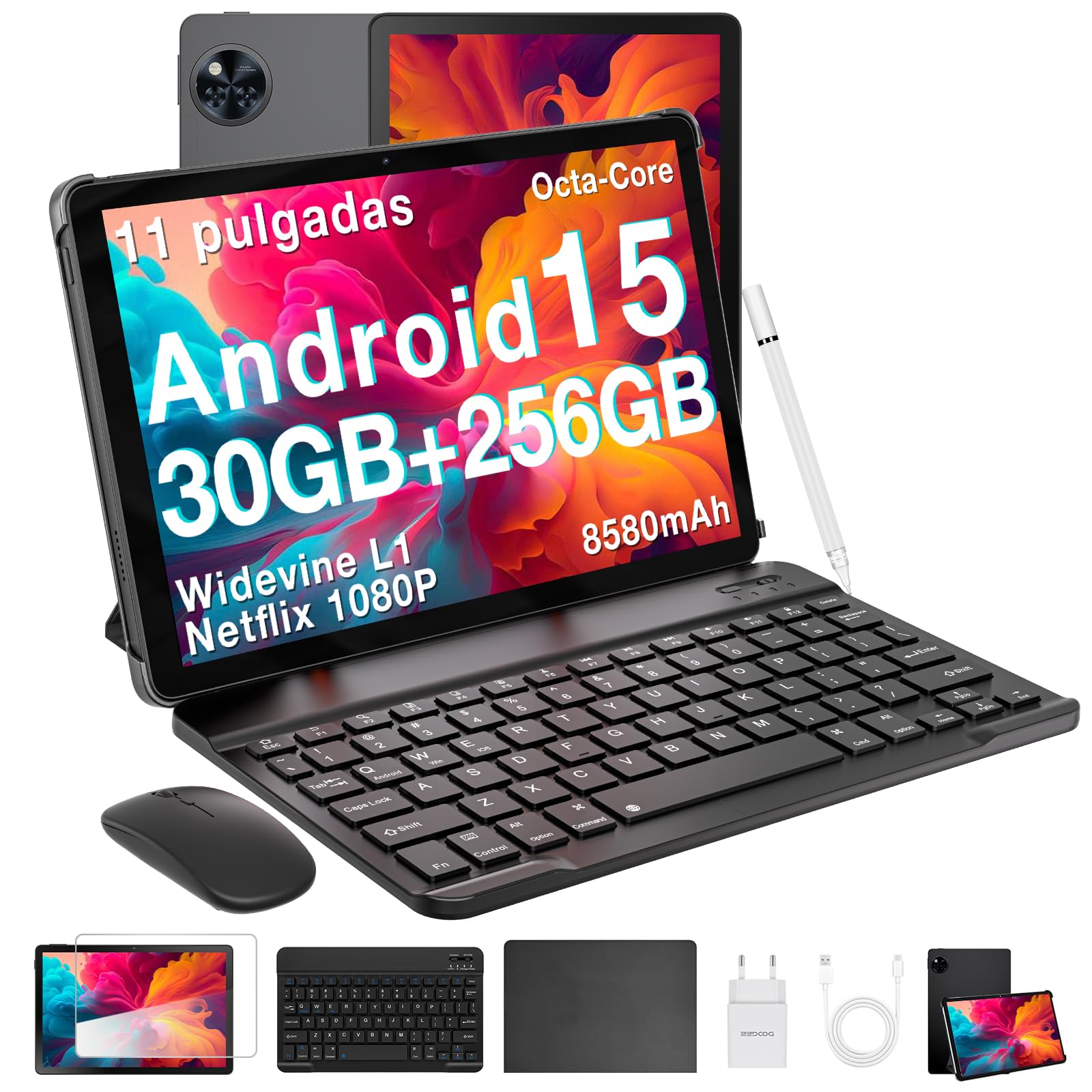 DOOGEE U11 Pro Android 15 Tableta para Niños, 30GB+ 256GB/2TB TF