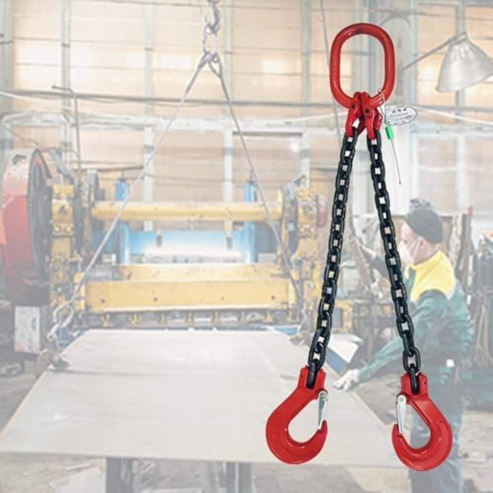 G80 Lega Acciaio Catena Sling 2 Gamba Heavy Duty Sollevamento Sollevamento Struttatura con Gancio di afferra per la Costruzione Industriale & Mining Safe Durable Load Handling Trasporto