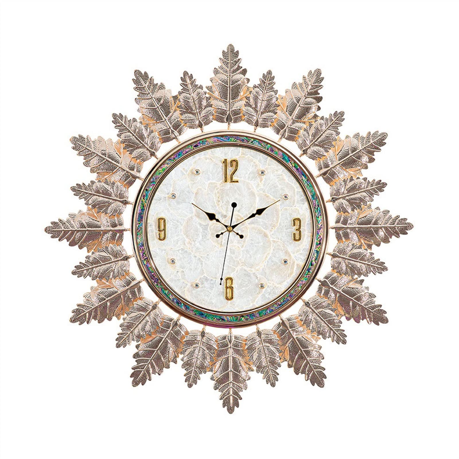 Aioneer Wall Clock Light Luxury Circular Wall Clock Fashion High Grade Silent Creative Design Metal