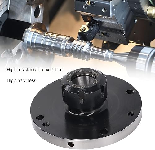 Miniatura 4 de Portabrocas de sujeción de trabajo 7 agujeros ER32 D125 Acero al carbono Collet Chuck Accesorio para fresadora CNC Herramienta