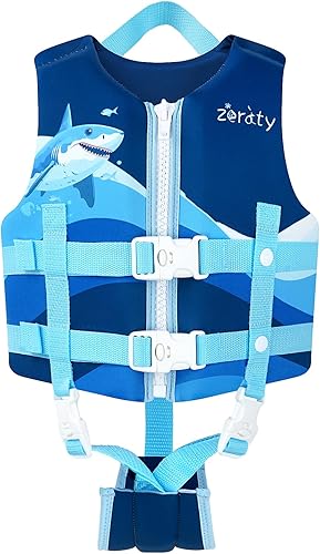 Vista 7 de Zeraty - Chaleco de natación para niños de neopreno, chaleco flotante para niños, ayuda para nadar para niños niñas y niños, 20-30-40-50-60-70-80