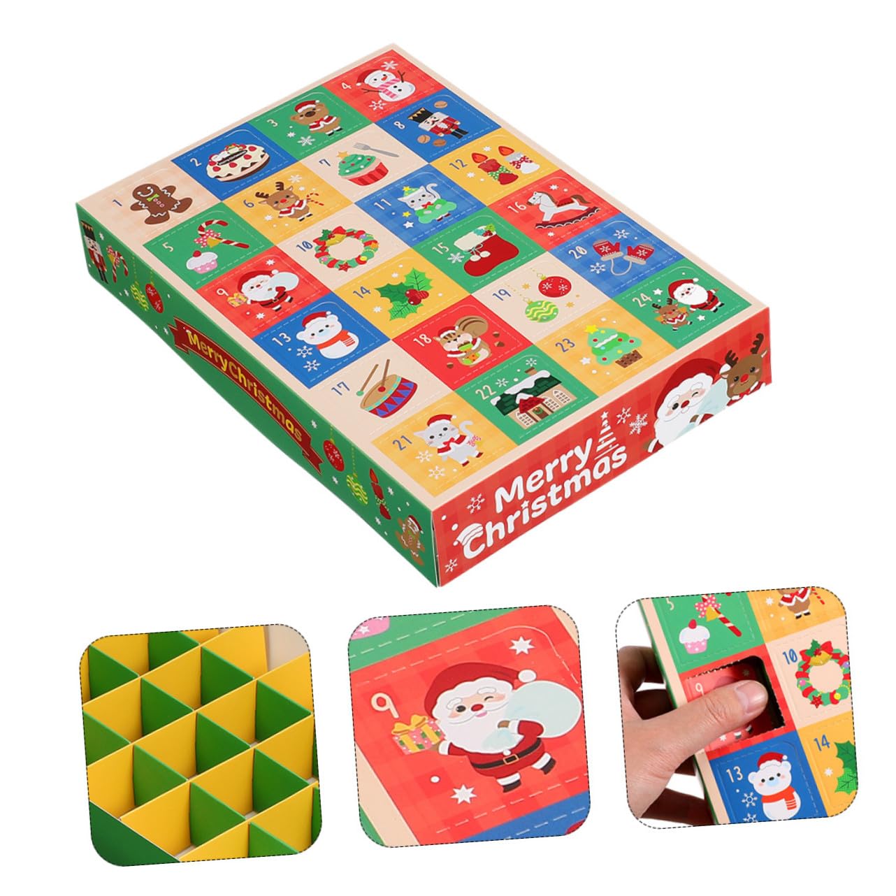 IMIKEYA 15 Pezzi Calendario Avvento di Natale Scatole di Carta Vuote da 24 Giorni per Caramelle e Dolcetti Conto alla Rovescia Creativo per Feste e Attività Familiari