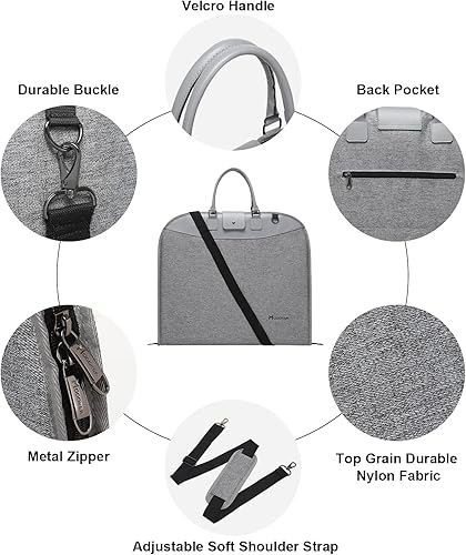 Miniatura 4 de Modoker Bolsa de equipaje para ropa con correa para el hombro, bolsa de transporte para colgar maleta, bolsas de ropa para hombres y mujeres, viajes