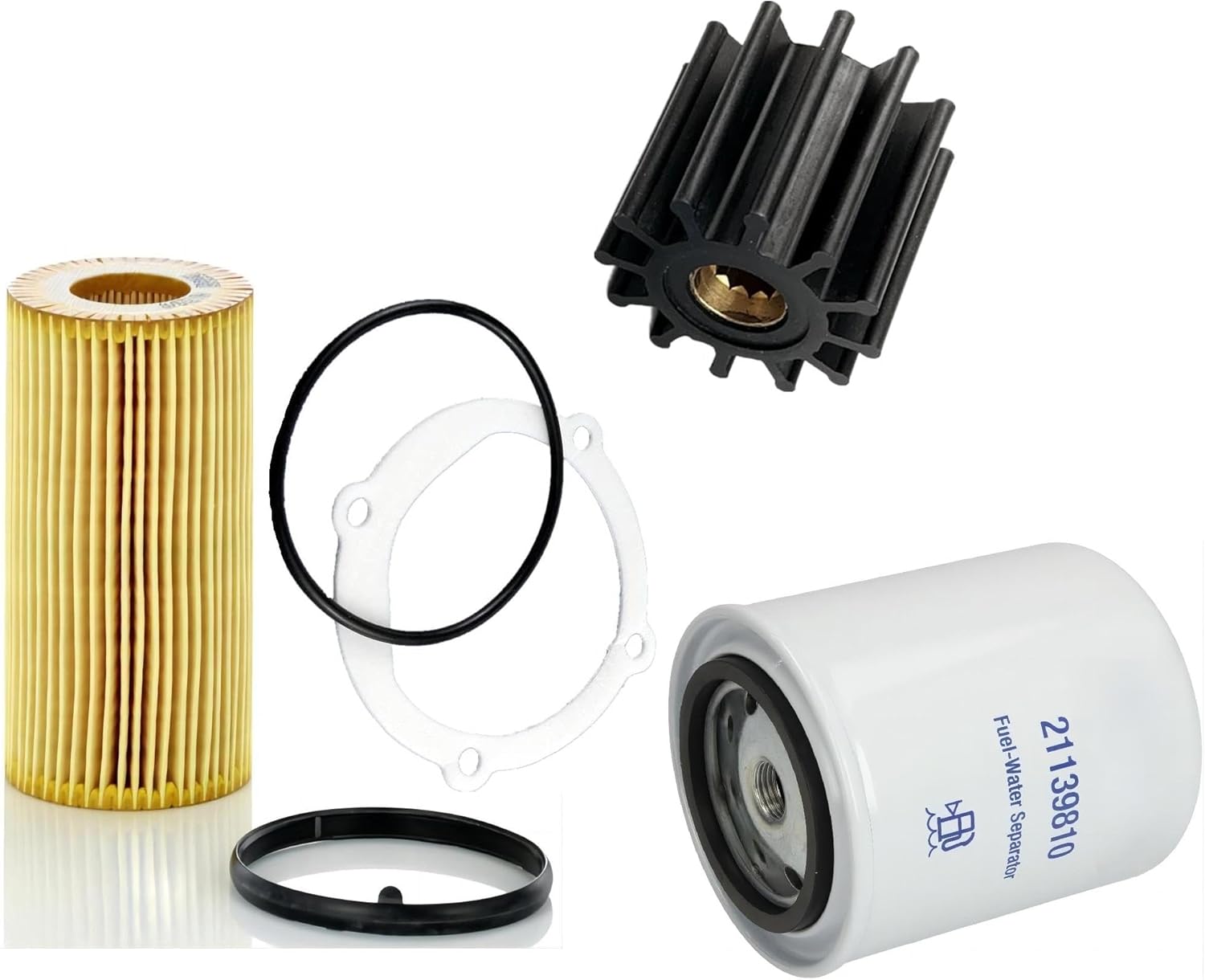 Kel'thuzad Marine Service kit Compatible with Volvo Penta D3,Oil Filter 30788490 Fuel Filter 21139810 Impeller kit 21381693