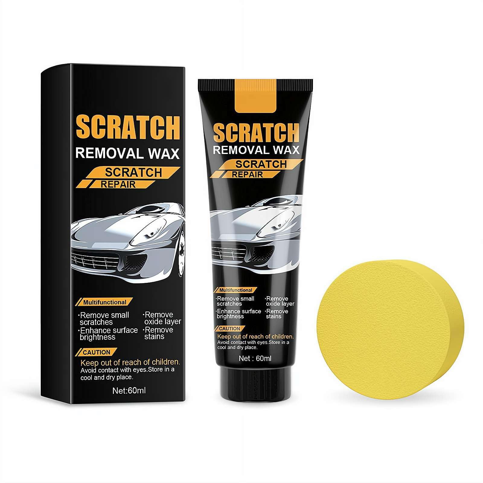 Car Scratch Remover and T-Cut Paint Repair Kit, Professional Auto Scratch Remover for Deep Scratches and Swirl Marks, Universal Car Wax Scratches Remover