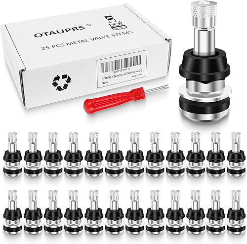 25 vástagos de válvula de metal TR416, vástago de válvula de neumático atornillado, vástagos de válvula de alta presión, montaje exterior para