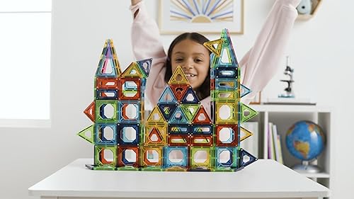 Miniatura 5 de Discovery - Juego de azulejos magnéticos 3D de 100 piezas [Exclusivo de Amazon] Kit de creatividad de bloques de construcción de construcción,