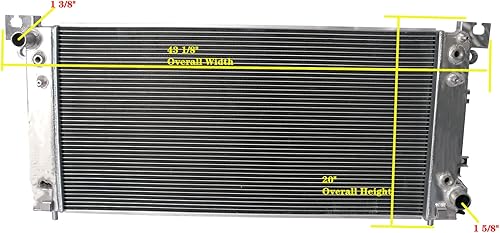 Miniatura 2 de 3ROW ZRJM - Radiador de aluminio para Chevrolet V6 2014-2017 con remolque Silverado 1500 y GMC Sierra 1500