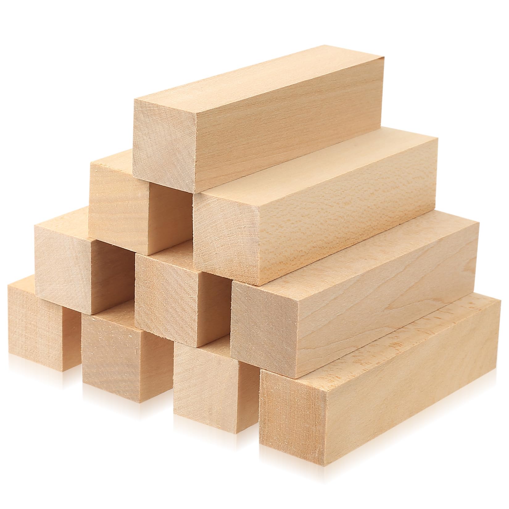 10 pcs blocs bois tilleul sculpture