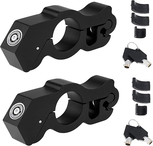 Miniatura 11 de Windance Paquete de 2 cerraduras de seguridad antirrobo para manillar de motocicleta de alta resistencia, bloqueo de palanca de freno delantero para