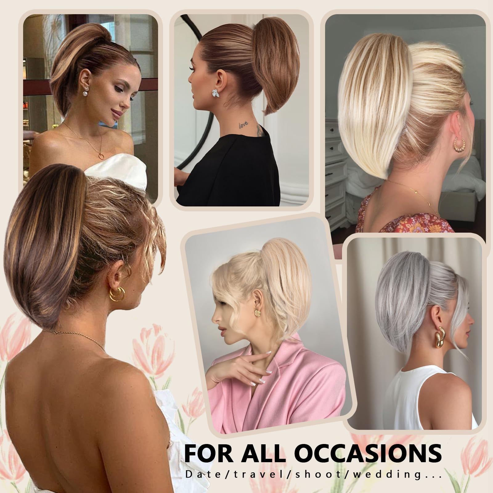 Amazon.com : Clip on Ponytails for Women - 10 Inch Short  display picture 2