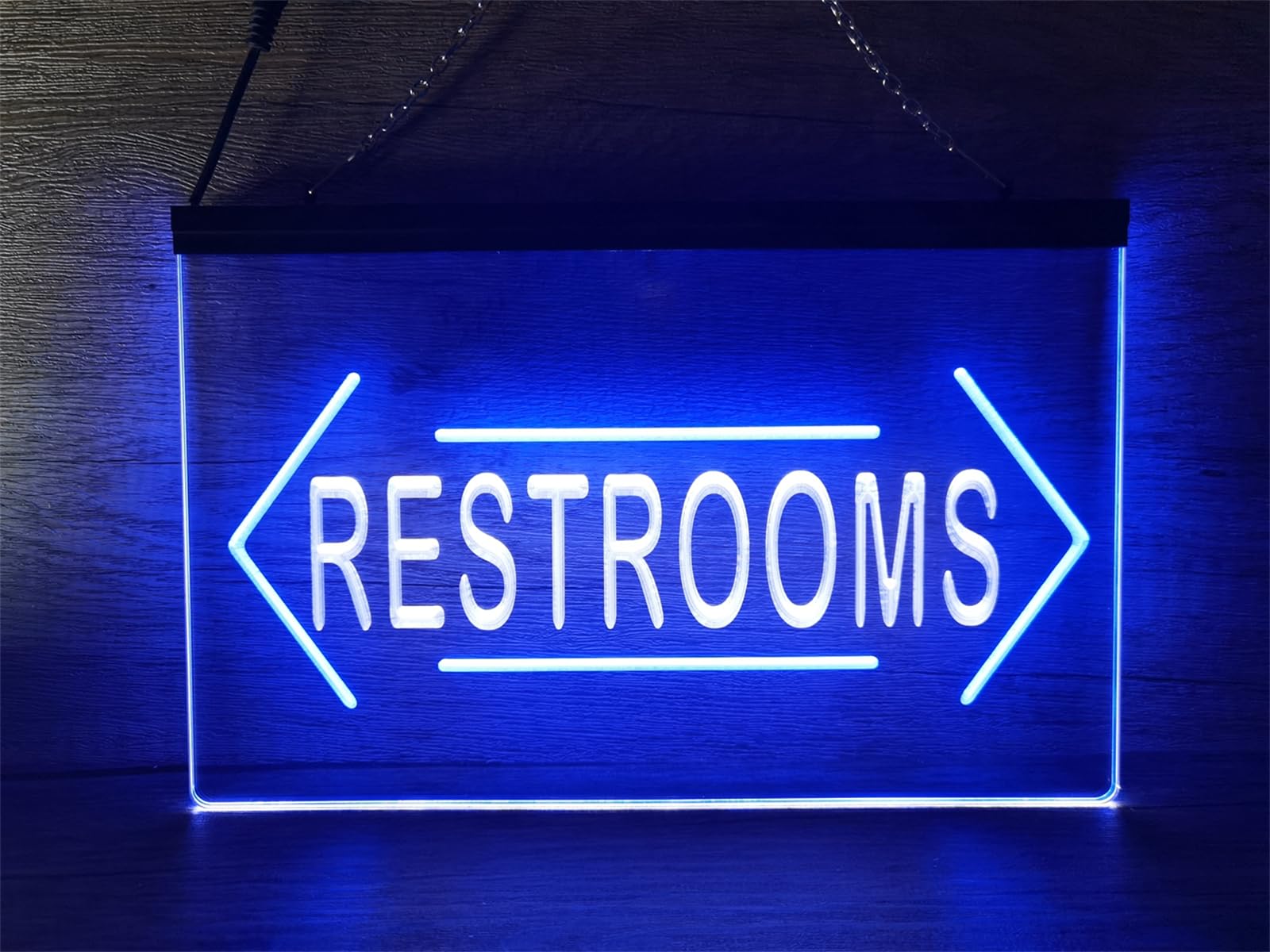 REWIS Restroom Arrow LED Neon Signs