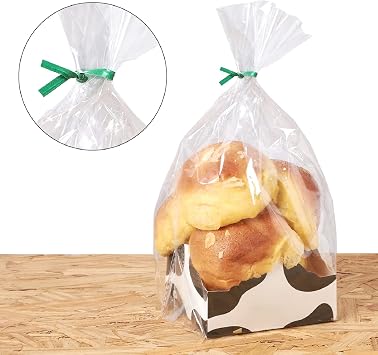 500 Pcs 5 Green Paper Twist Ties, Bread Ties Twisty-Ties for Party Cello Candy Bread Coffee Bags Cake Pops
