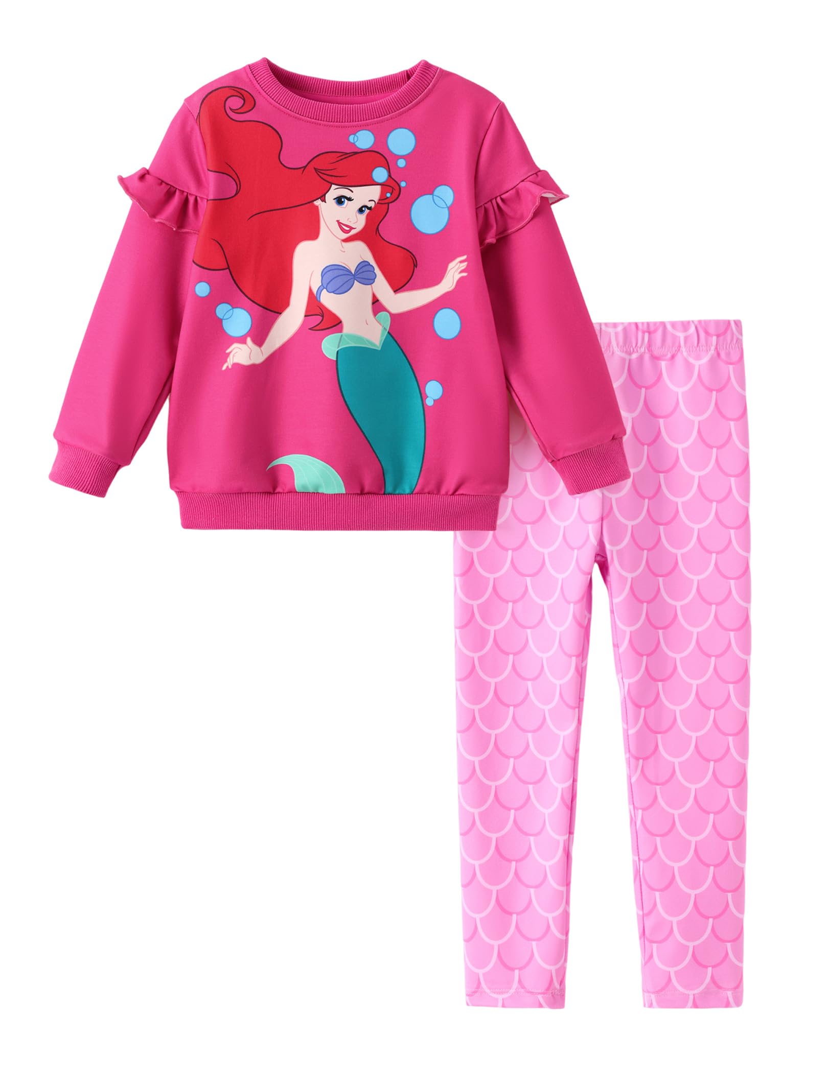 Disney Girls Clothes Long Sleeve Sweatshirt Leggings Outfit 2 Piece Set
