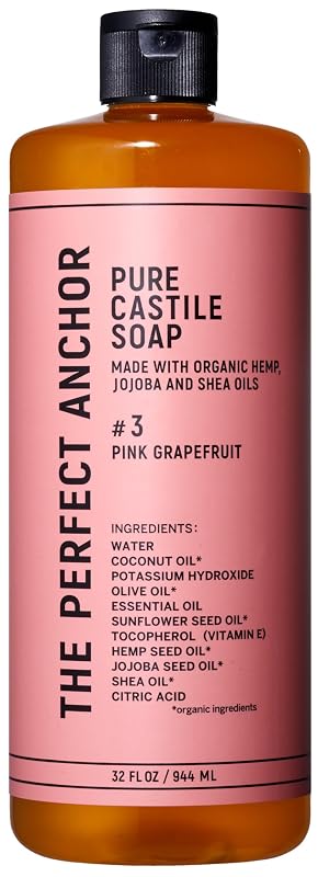 Sabonete líquido Castile The Perfect Anchor Pink Grapefruit, 946 mL