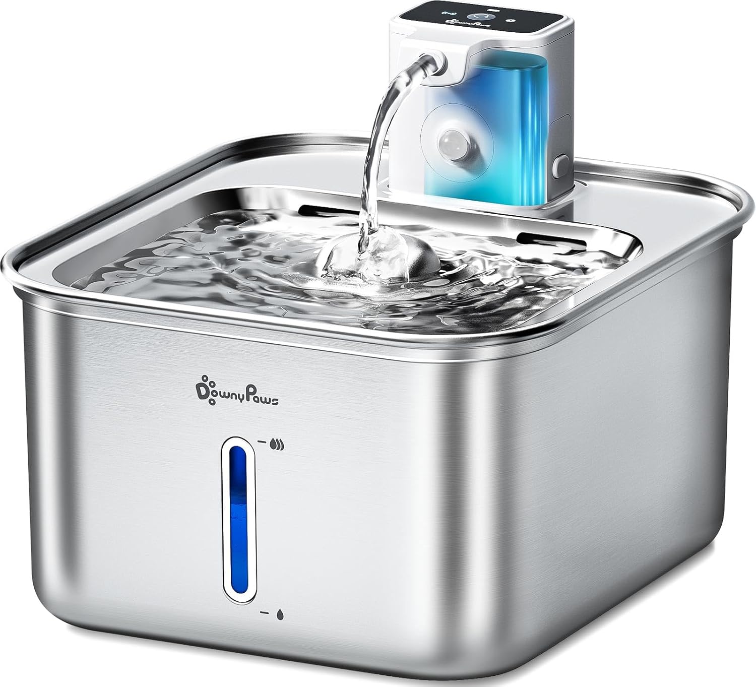 DownyPaws Wireless Stainless Steel Cat Water Fountain