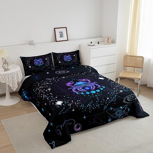Miniatura 9 de Erosebridal Piscis - Juego de edredón tamaño individual, juego de ropa de cama de astrología del zodiaco, juegos de ropa de cama y colecciones