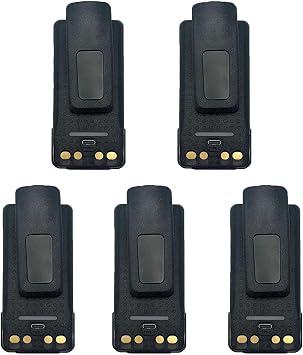 5Pack PMNN4409 PMNN4409AR PMNN4448 2600mAh Li-ion Battery with Type-C USB Charging Port for XPR7550 XPR7580 XPR3300 XPR3300e XPR3500e XPR7550e XPR7580e XPR7350e APX1000 APX3000 APX4000