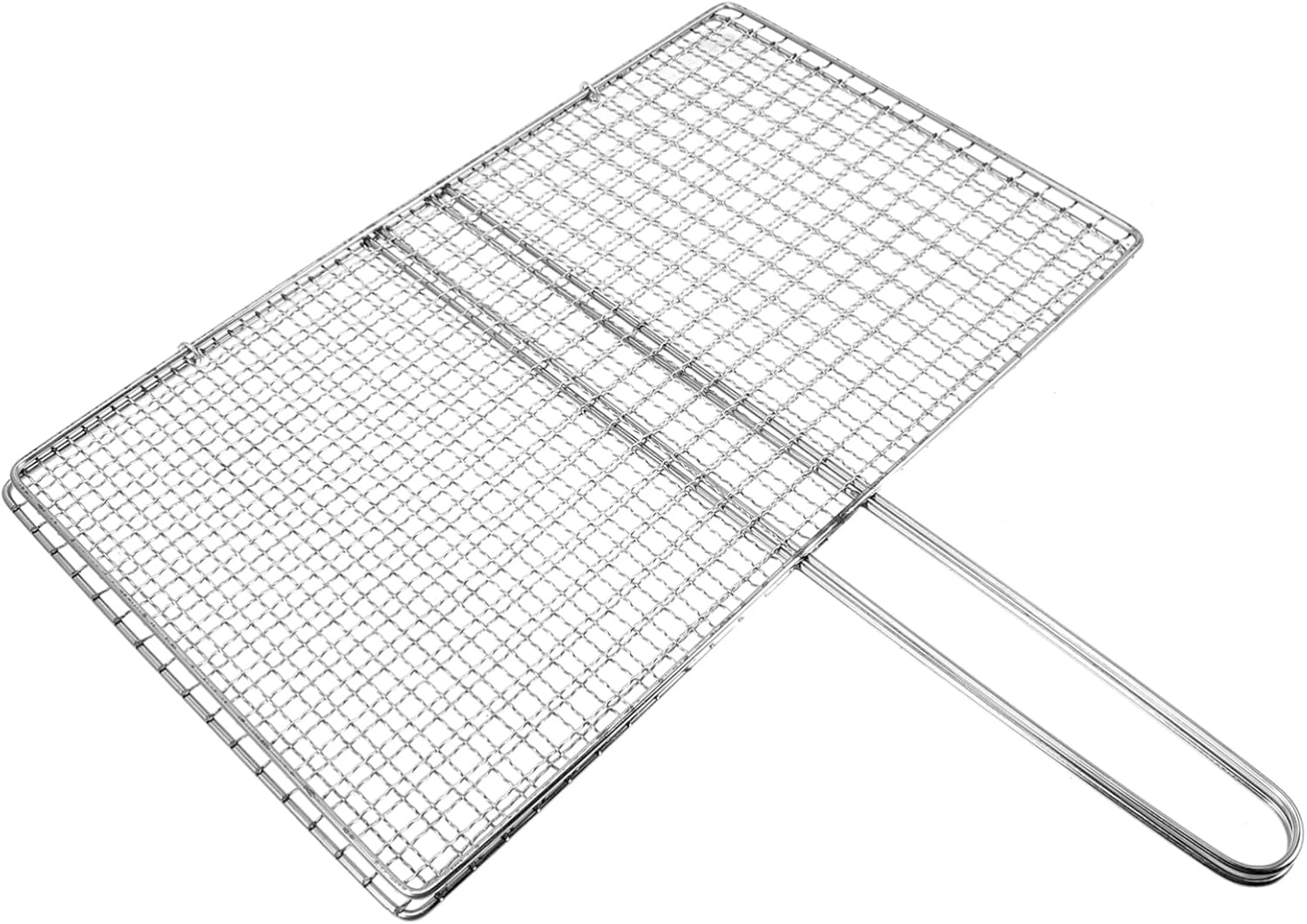 Stainless Steel Bbq Fish Grill Basket Durable Grilling Rack for Fish Vegetables Meat for Outdoor Camping Picnics and Bbq Parties Easy to Clean Heat Resistant