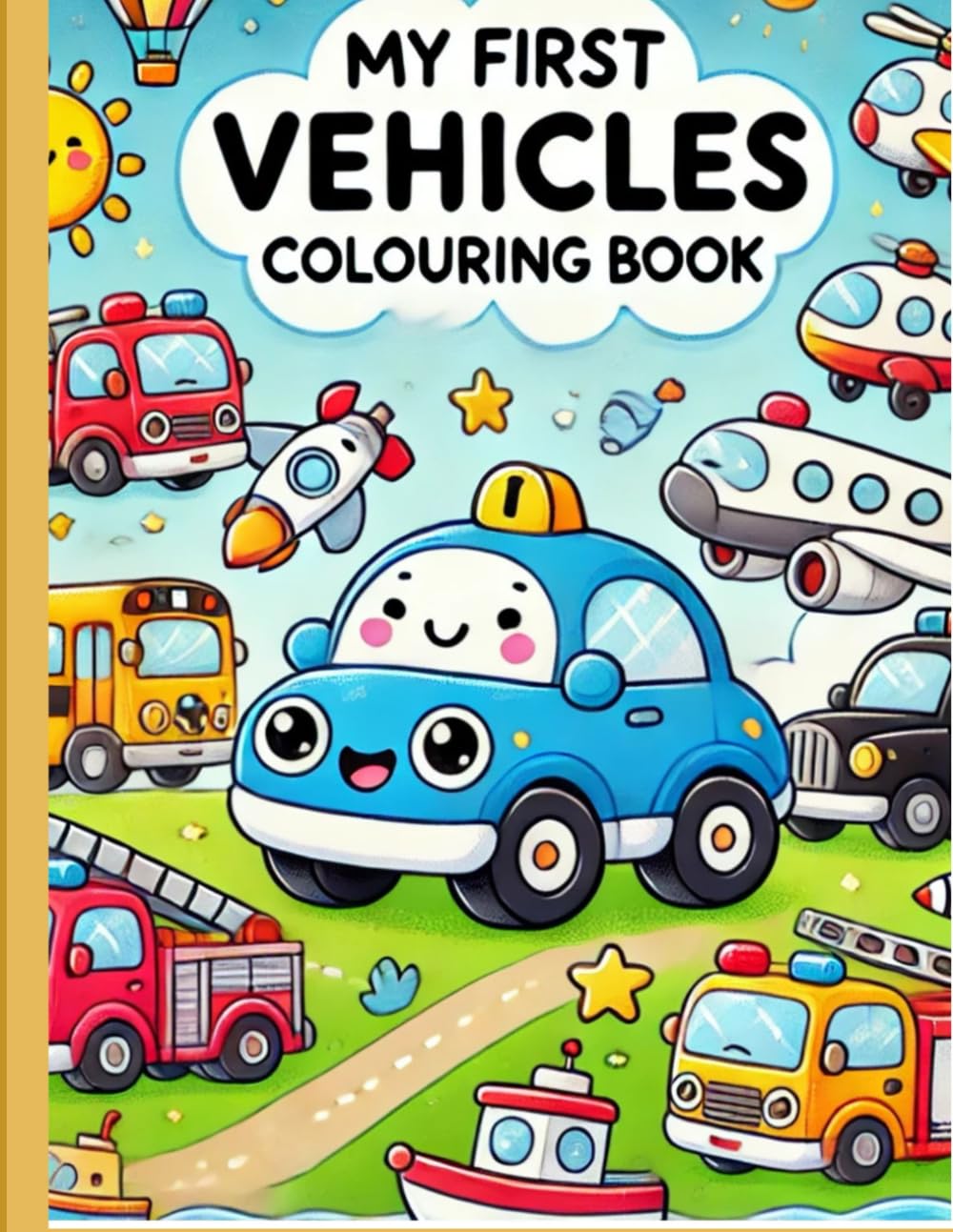 My first vehicles colouring book