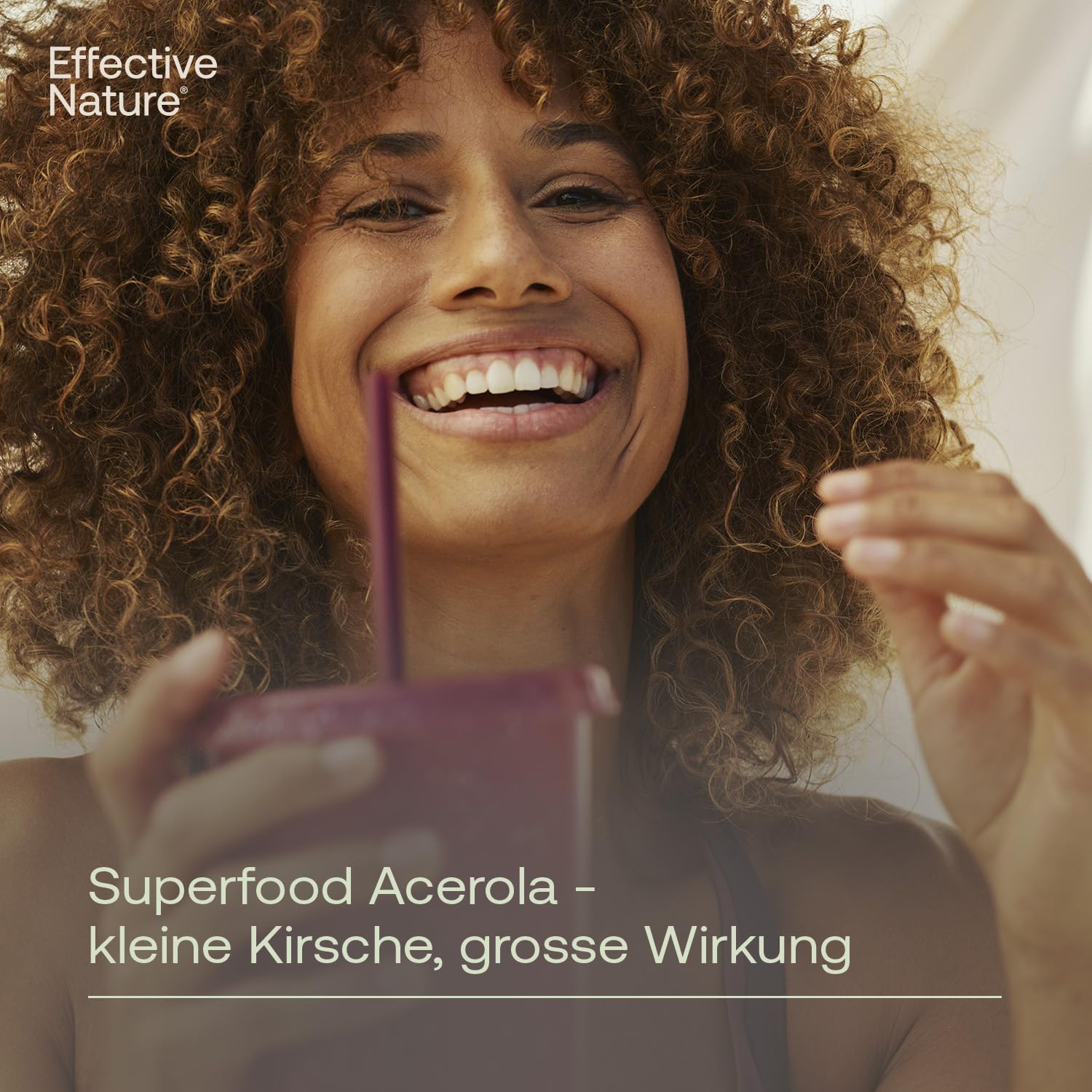 Effective Nature - Bio Acerola Pulver - Vitamin C aus der Acerolakirsche - Hochdosiert & ohne Zusätze - Natürliches Vitamin C Pulver schonend getrocknet - vegan