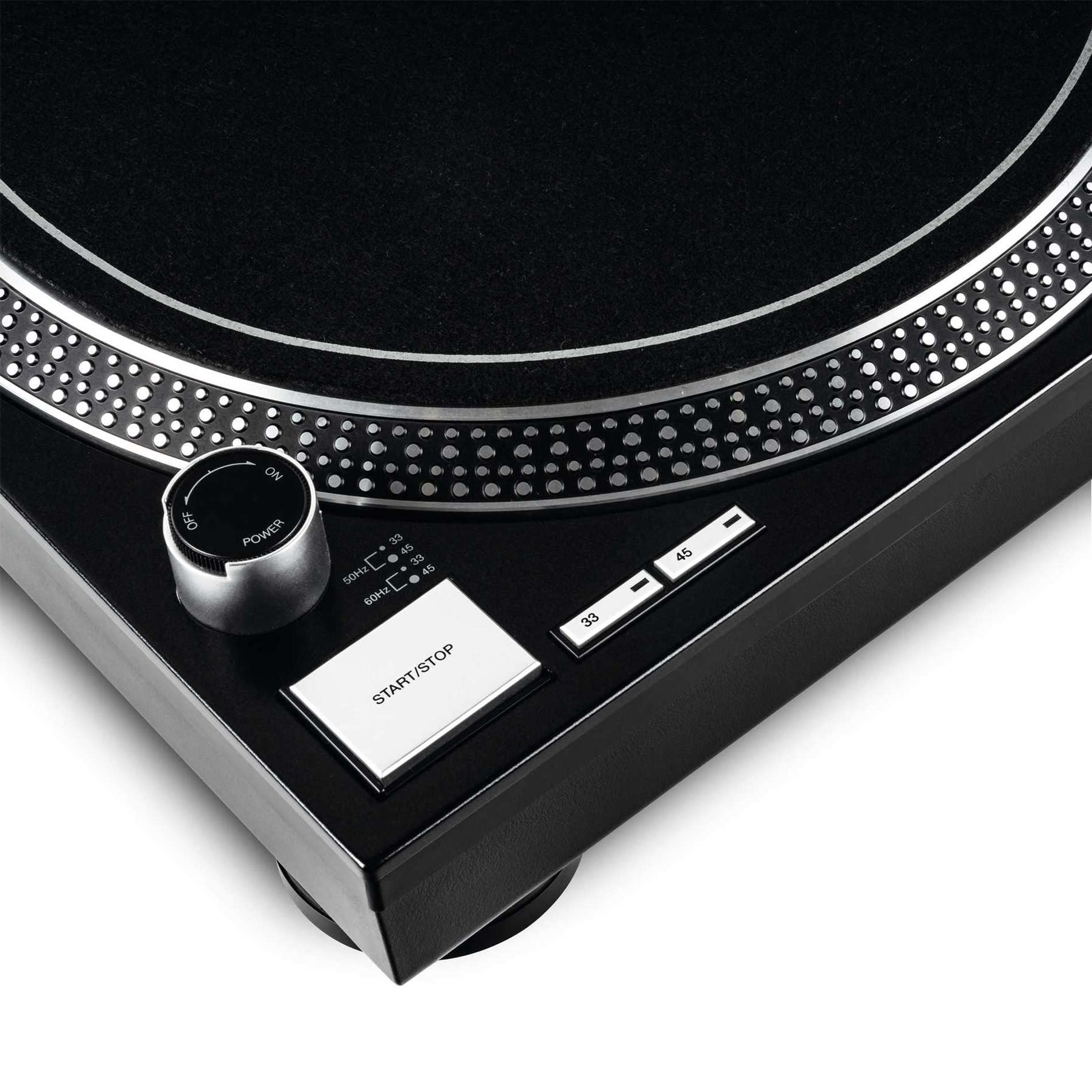 Reloop RP-1000 MK2 - Tocadiscos con transmisión por Correa para DJ y HiFi, Rango de variación Pitch +/-10%, Negro