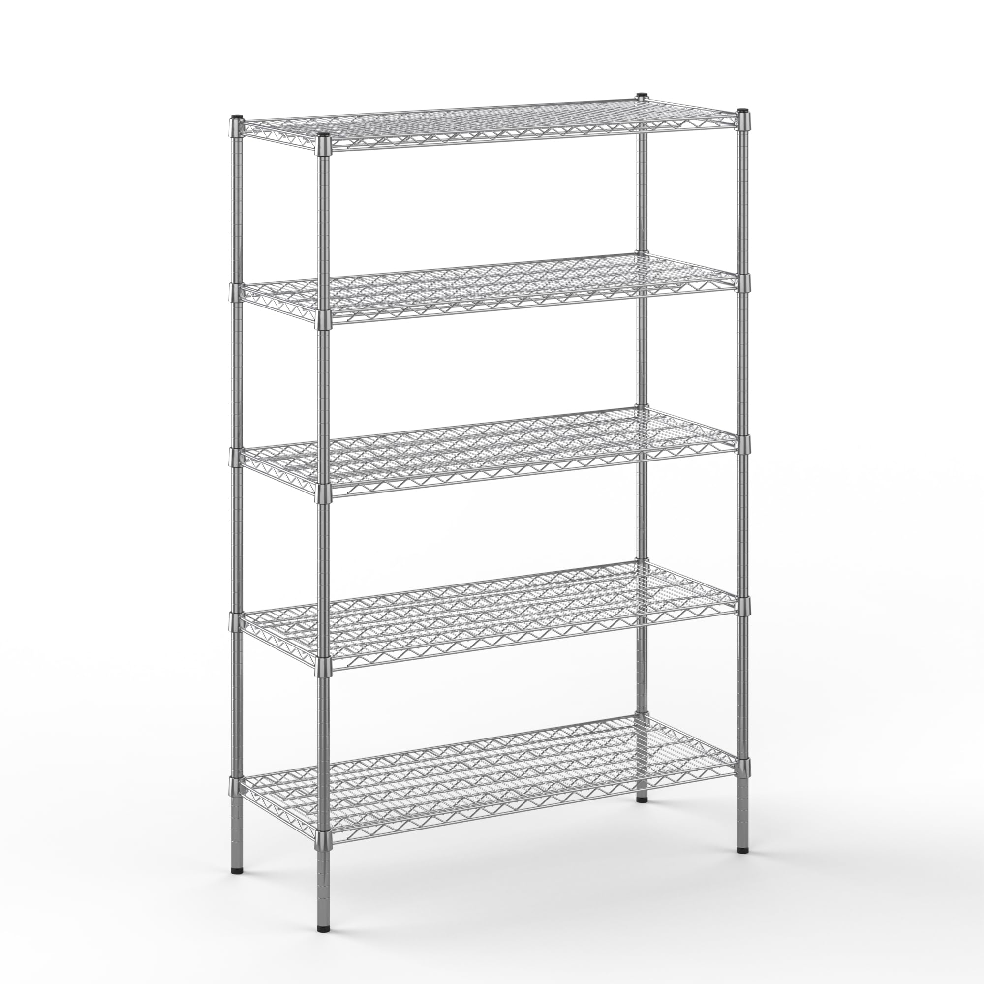 18" Deep x 42" Wide x 64" Height Wire Shelving Kit | 5-Tier | NSF Commercial Storage Rack Unit