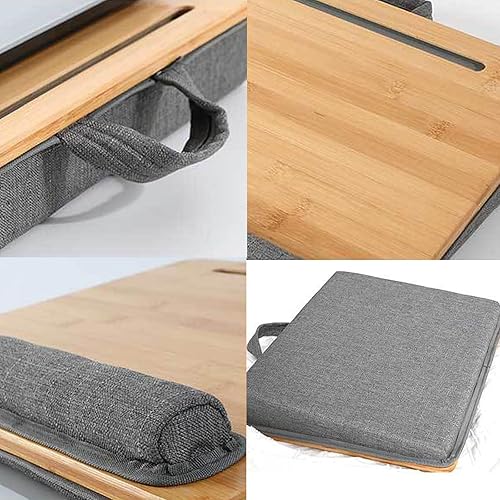 Miniatura 5 de SUMISKY Mesa portátil para laptop con plataforma de bambú soporte para teléfono cojín antideslizante en la cama y el sofá M165 x 134 pulgadas