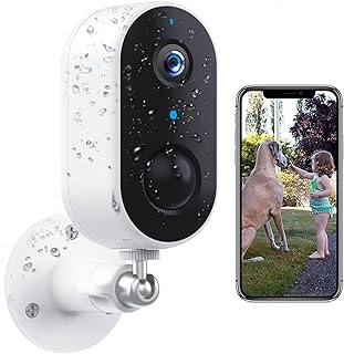 Outdoor Security Camera Wireless-Arenti 1080p FHD Battery Camera, 2-Way Audio, Night Vision, Motion Detection, Work with Alexa, IP65 Weather-Proof