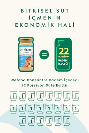 Wefood Badem Sütü Konsantresi (Şekersiz,%100 Badem) 240 gr