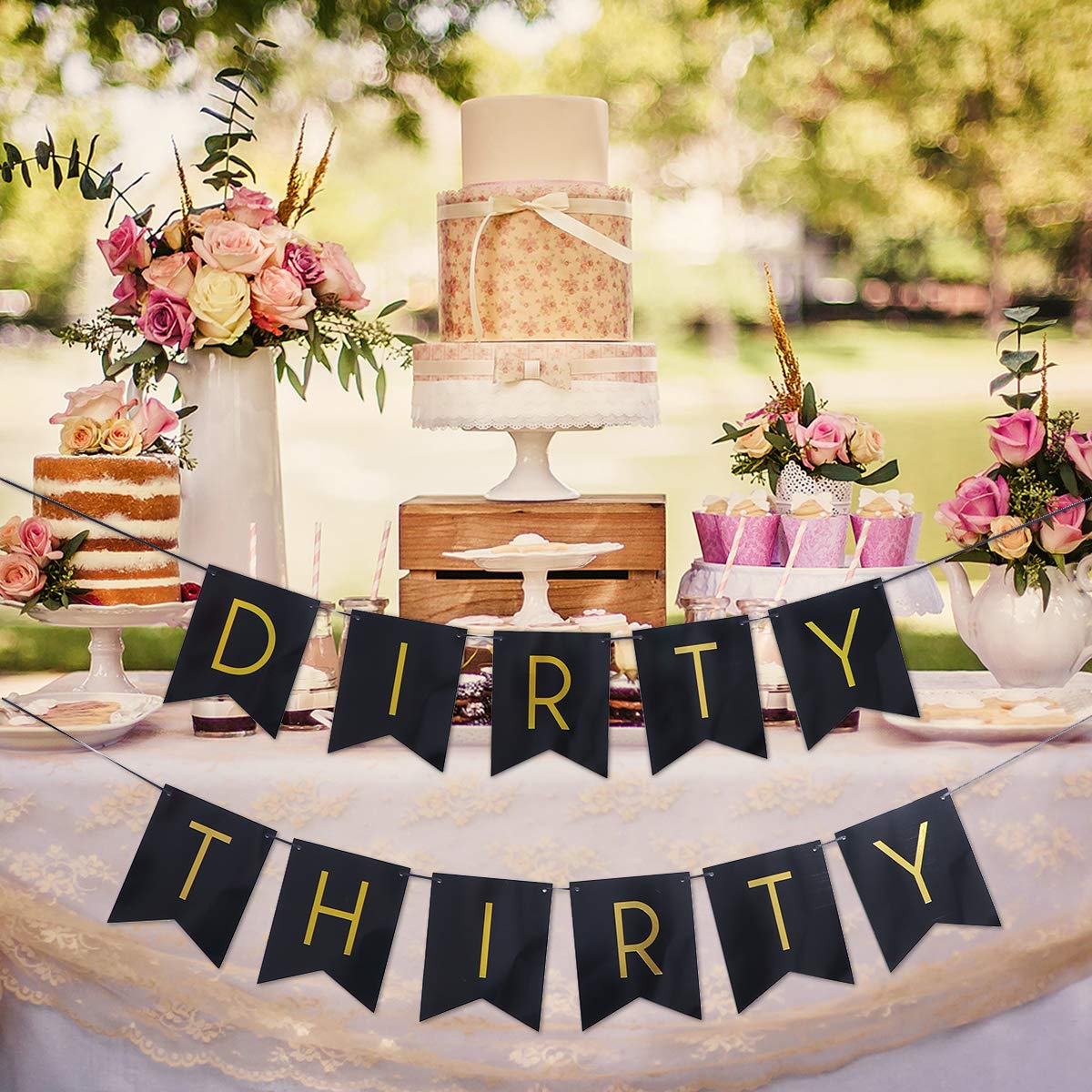 Striscione Compleanno Con Dirty Thirty Per Festa on
