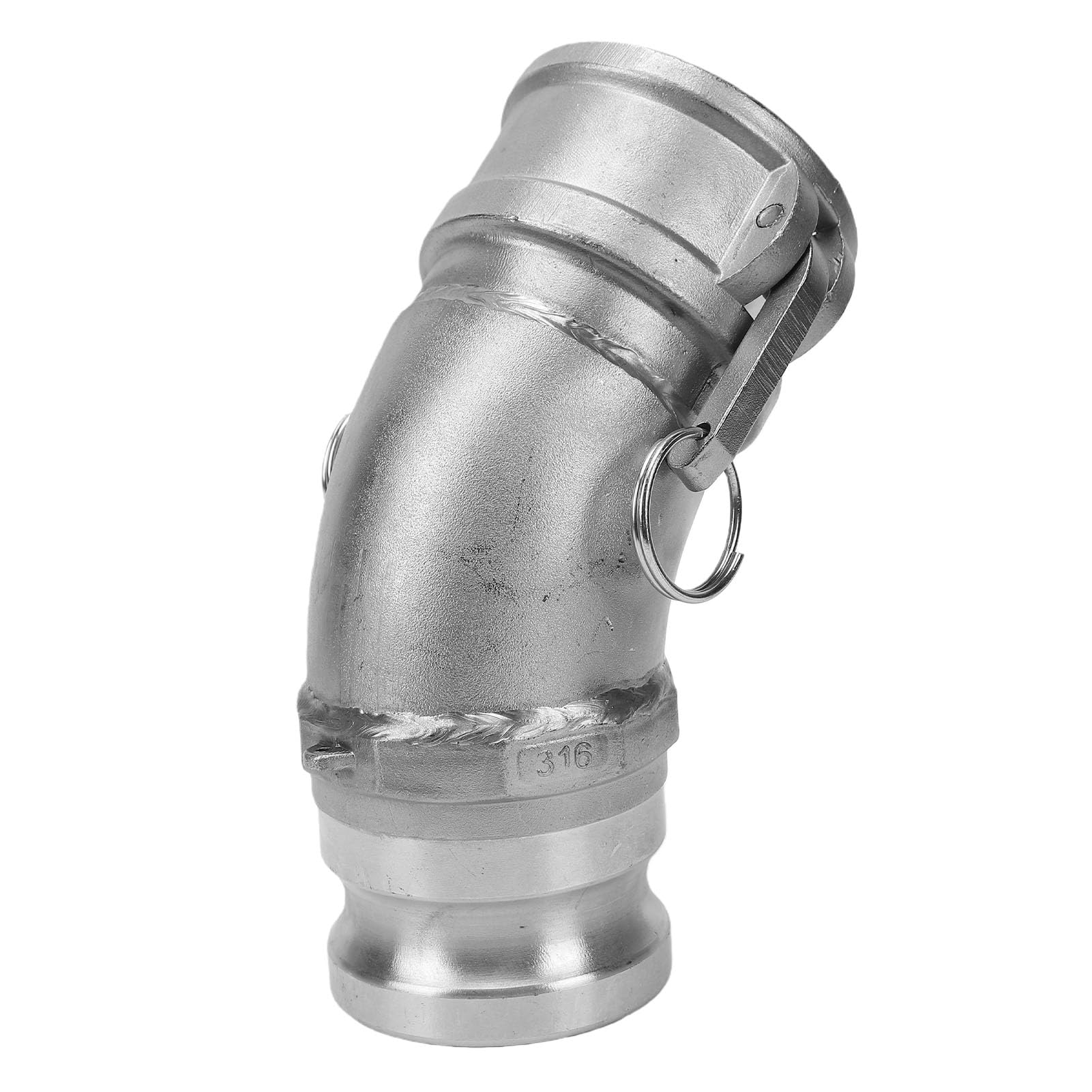 ViaGasaFamido Acoplamiento de Manguera DA Camlock Codo Premium de 2,5 Pulgadas para un Rendimiento Confiable en Varios Aceites Ligero y a Prueba de Erosión