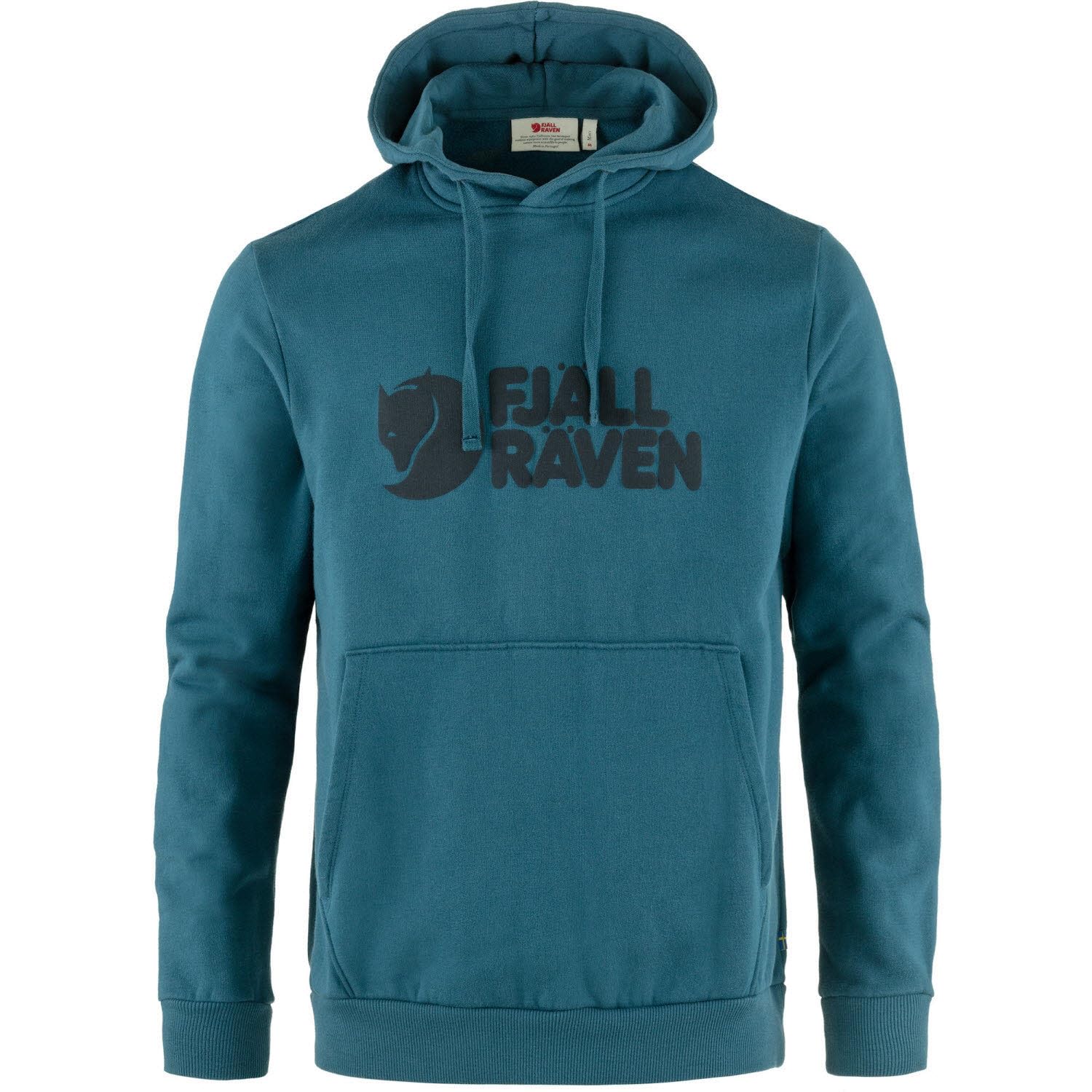 Fjällräven Mens Logo Hoodie M Sweatshirt, Deep Sea, M EU