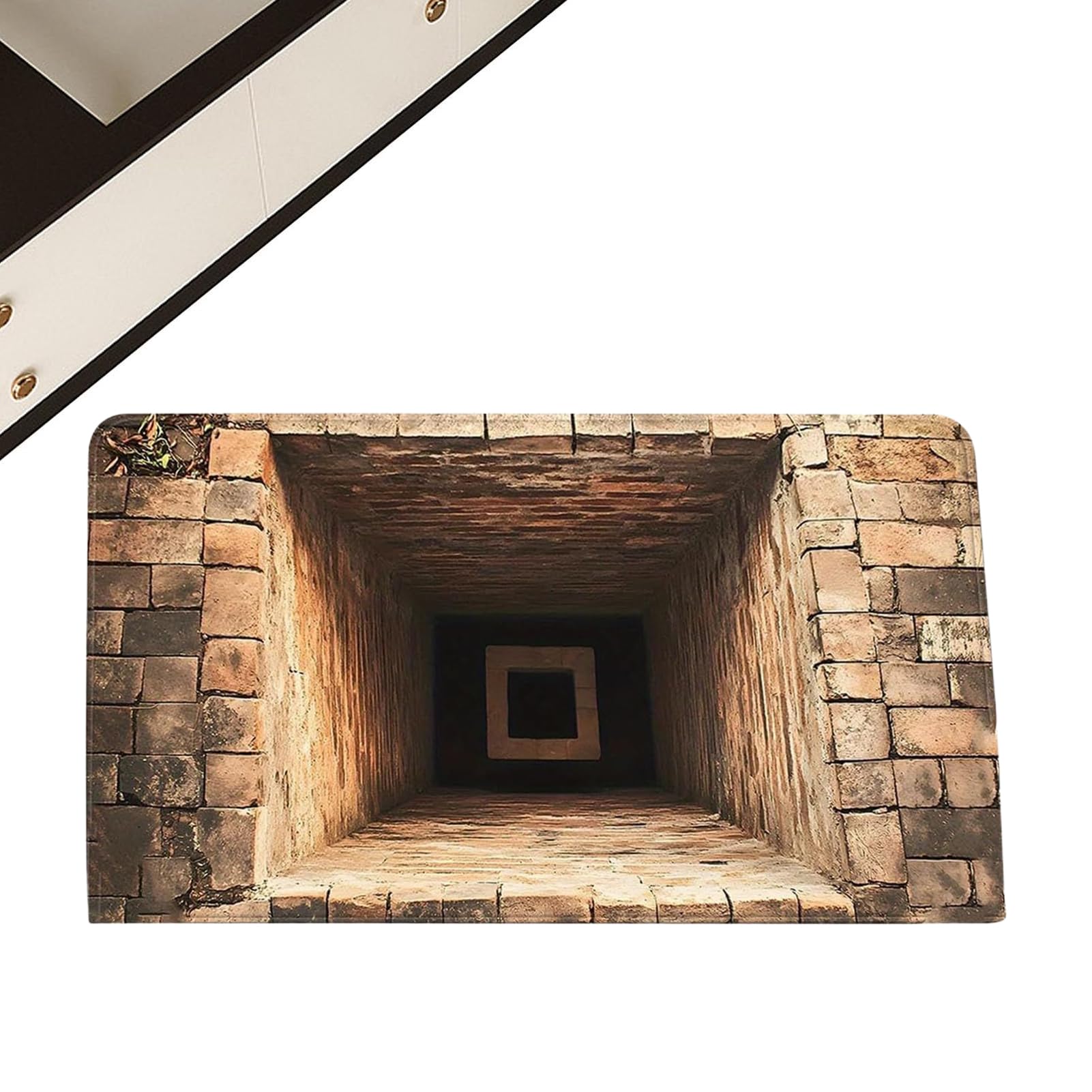 Miękki dywan z otworem 3D, dywan z iluzją optyczną, 40 x 60 cm z realistyczną cechą, akcesorium z aksamitnego materiału, dekoracja podłogi ze stylowym wzorem, narzędzie domowe do sypialni, salonu