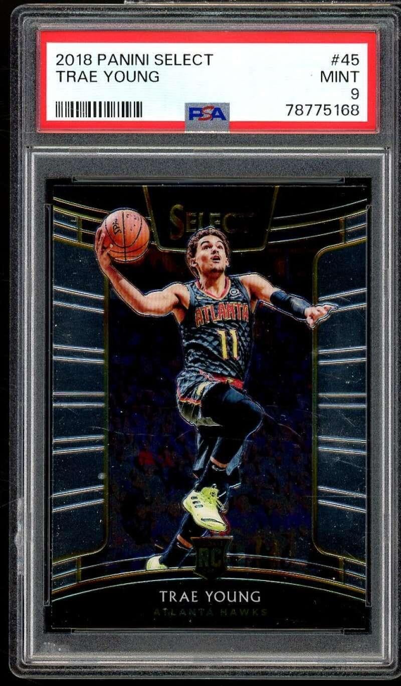 Trae Young Rookie Card 2018-19 Panini Select #45 PSA 9 - Basketball Slabbed Rookie Cards