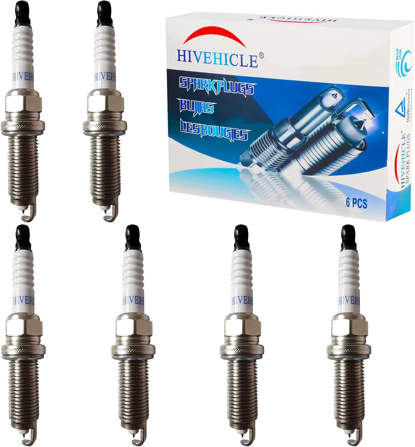 V7451 Laser Iridium Spark Plugs - Automotive Replacement Spark Plugs,OE Replace XP5683 ILKAR7B11 4912,6 Pack