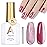 AILLSA Cat Eye Gel Nail Polish Pink Rose Glitter Crystal Polish with Magnet, Nude Burgundy Sparkle Nail Polish Reflective Translucent Jelly Color U V Magnetic Gel Salon DIY at Home 0.5 OZ GF20
