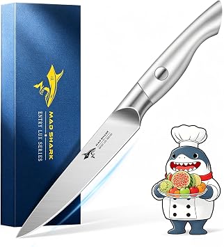 MAD SHARK Paring Knife 5 inch Ultra Sharp German Stainless Steel