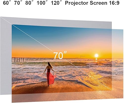 Miniatura 2 de Pantalla de proyector portátil de 60 pulgadas HD 169 sin marco, pantalla de proyección de video plegable montada en la pared para películas de