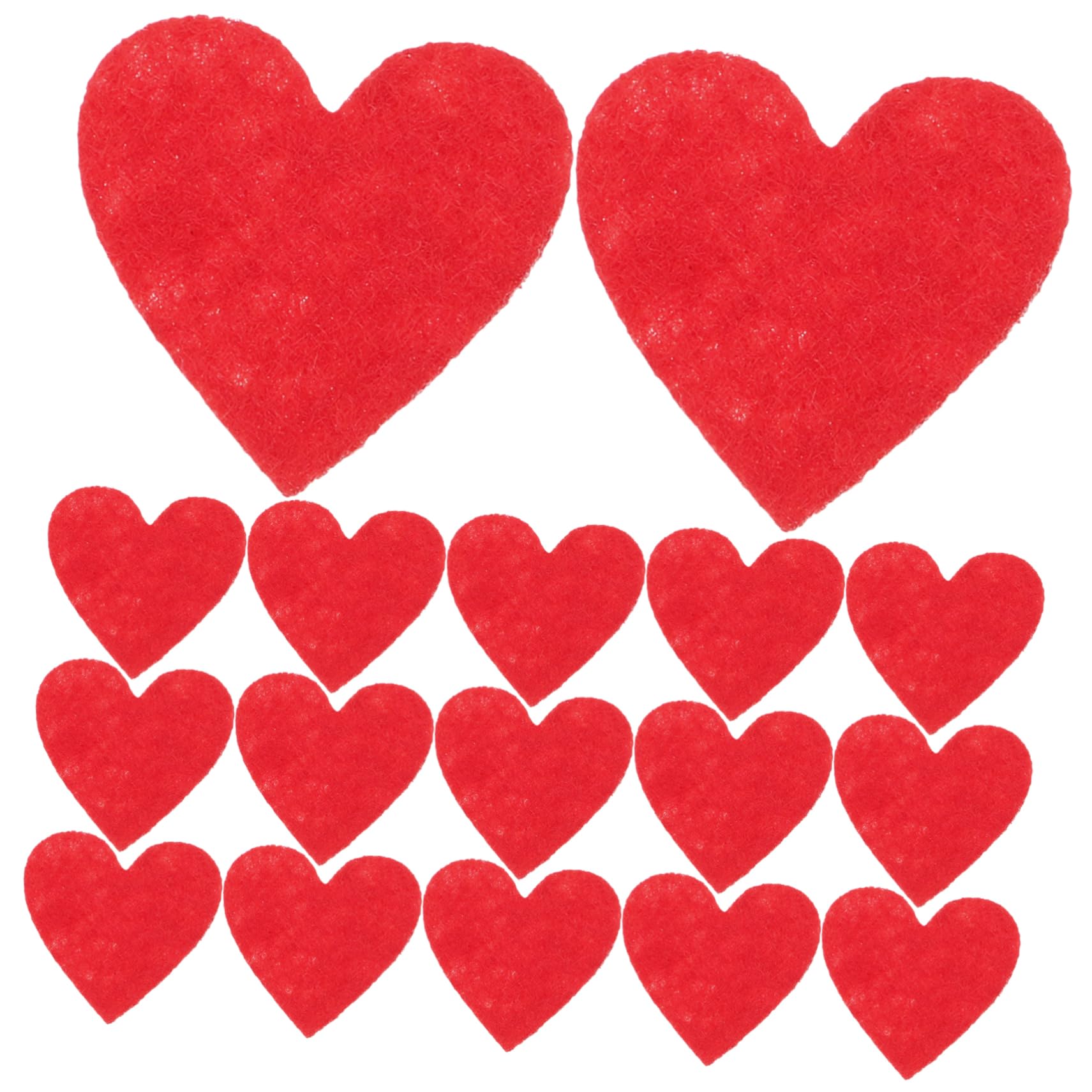 SEWACC 200pcs Heart Shape Embroidered Patches Felt DIY Hair Clip Charms for Women Girls