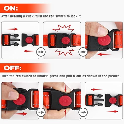 Miniatura 6 de Joytale Collar Martingale para perros, reflectante resistente para mayor seguridad, hebilla de liberación rápida, collares de nailon ajustables para
