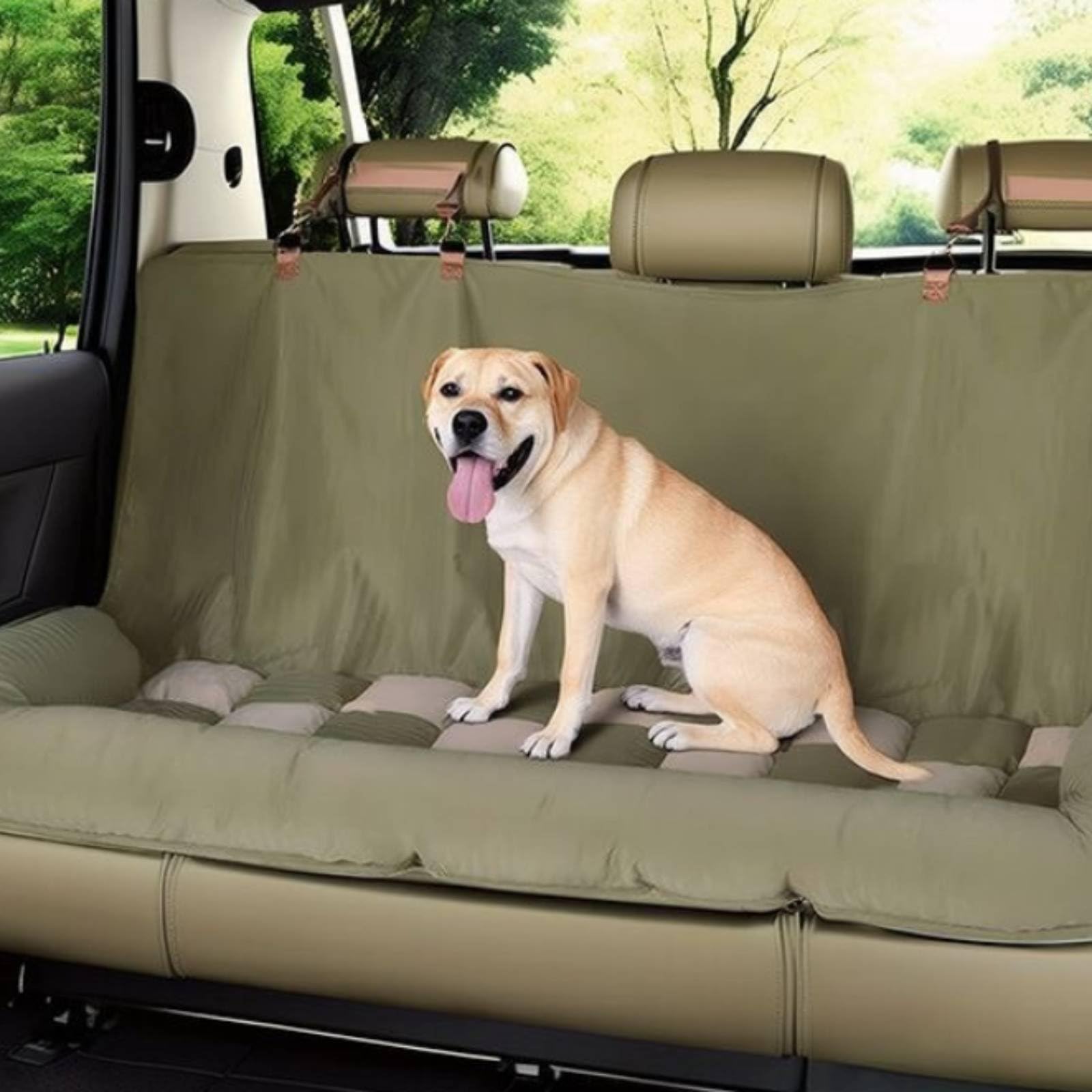Hamaca Asiento Trasero Mascotas Fácil Limpieza Cama Coche Mascotas Resistente Al Desgaste Alfombra Viaje Perros para Salidas Largas, Púrpura, Asiento Trasero De Coche 124CM