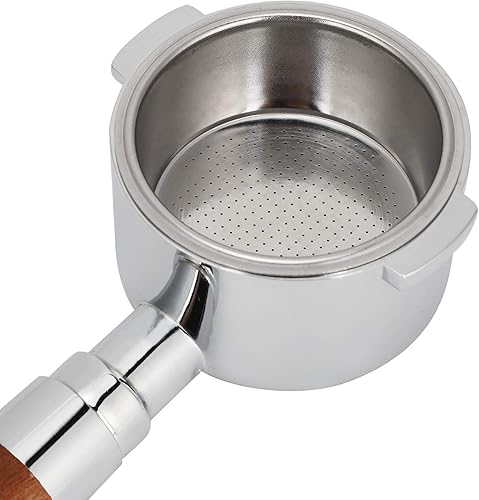 Miniatura 8 de Mango de portafiltro sin fondo de café de 2.008 in, mango de madera para café espresso de acero inoxidable, accesorios de repuesto para máquina de